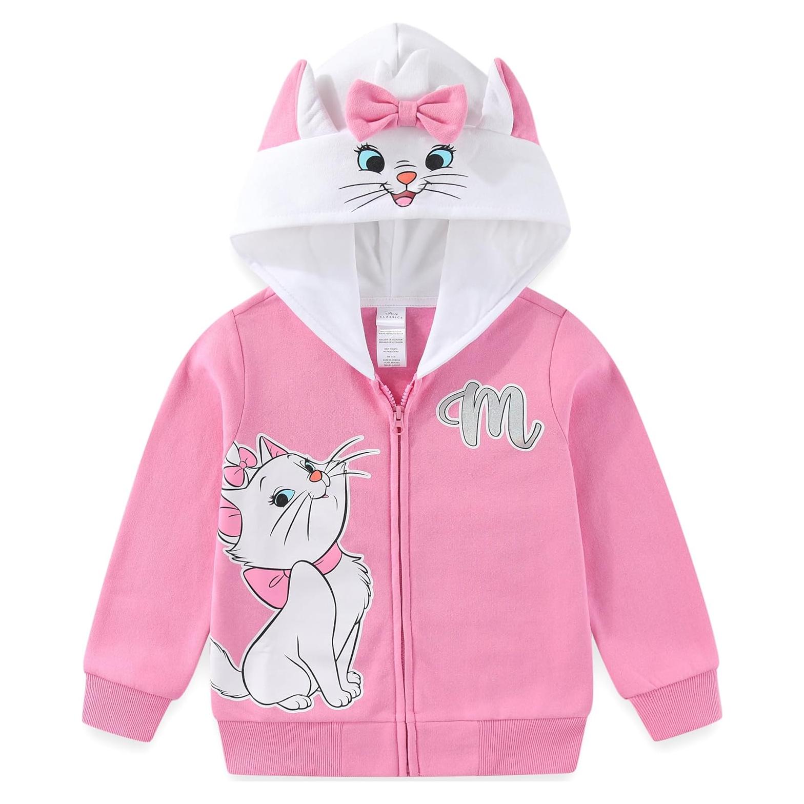 Sudadera con Cremallera Disney Marie la Gata Rosa para Niñas