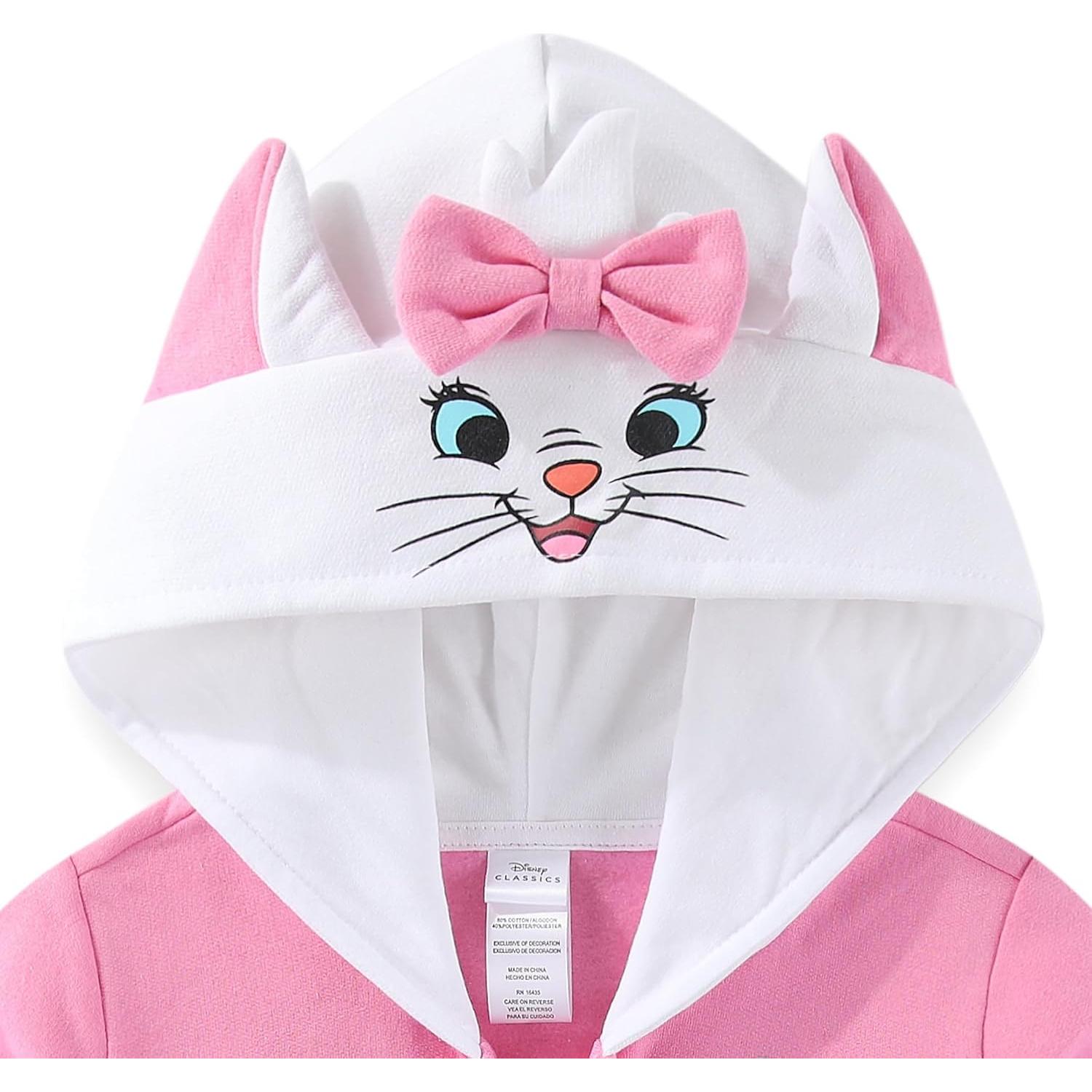 Sudadera con Cremallera Disney Marie la Gata Rosa para Niñas