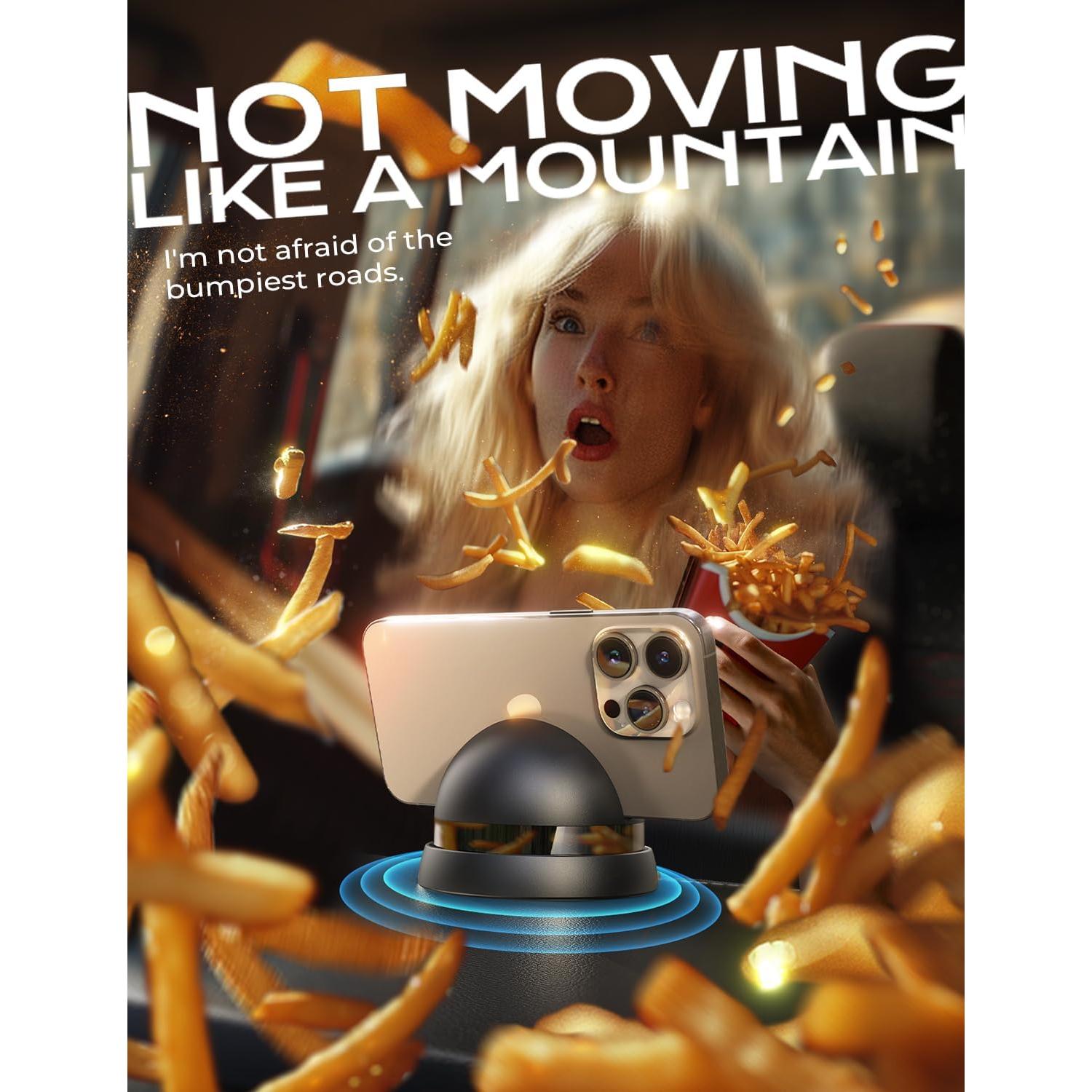 Soporte para Teléfono Móvil LISEN 360° Negro, Compatible con iPhone y Samsung