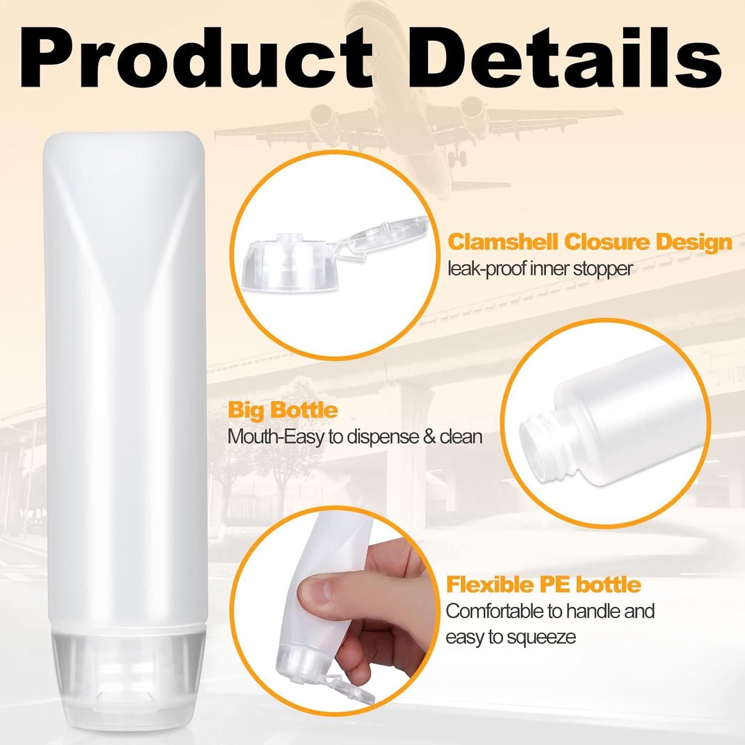 Juego de 13 Botellas de Viaje Domthent 29.57ml A Prueba de Fugas