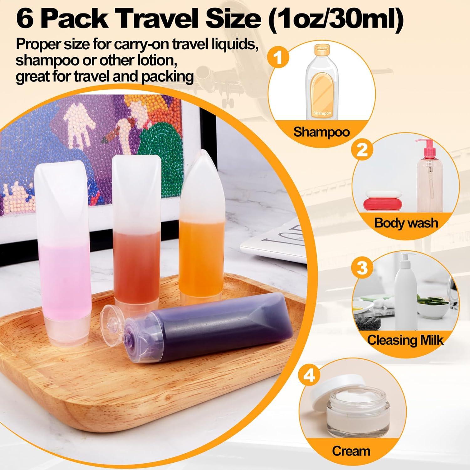 Juego de 13 Botellas de Viaje Domthent 29.57ml A Prueba de Fugas