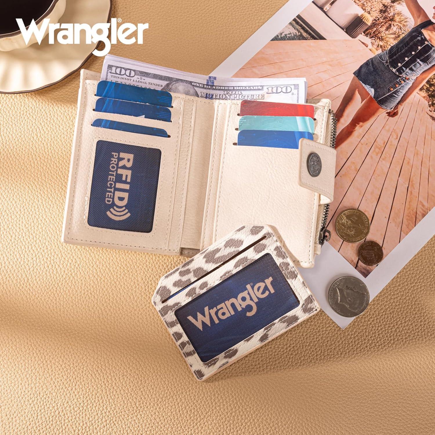 Cartera Bifold Montana West con Bloqueo RFID Leopardo