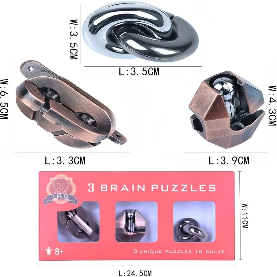 Rompecabezas de Sopa de Letras Long Fa Rojo 3 Sets IQ