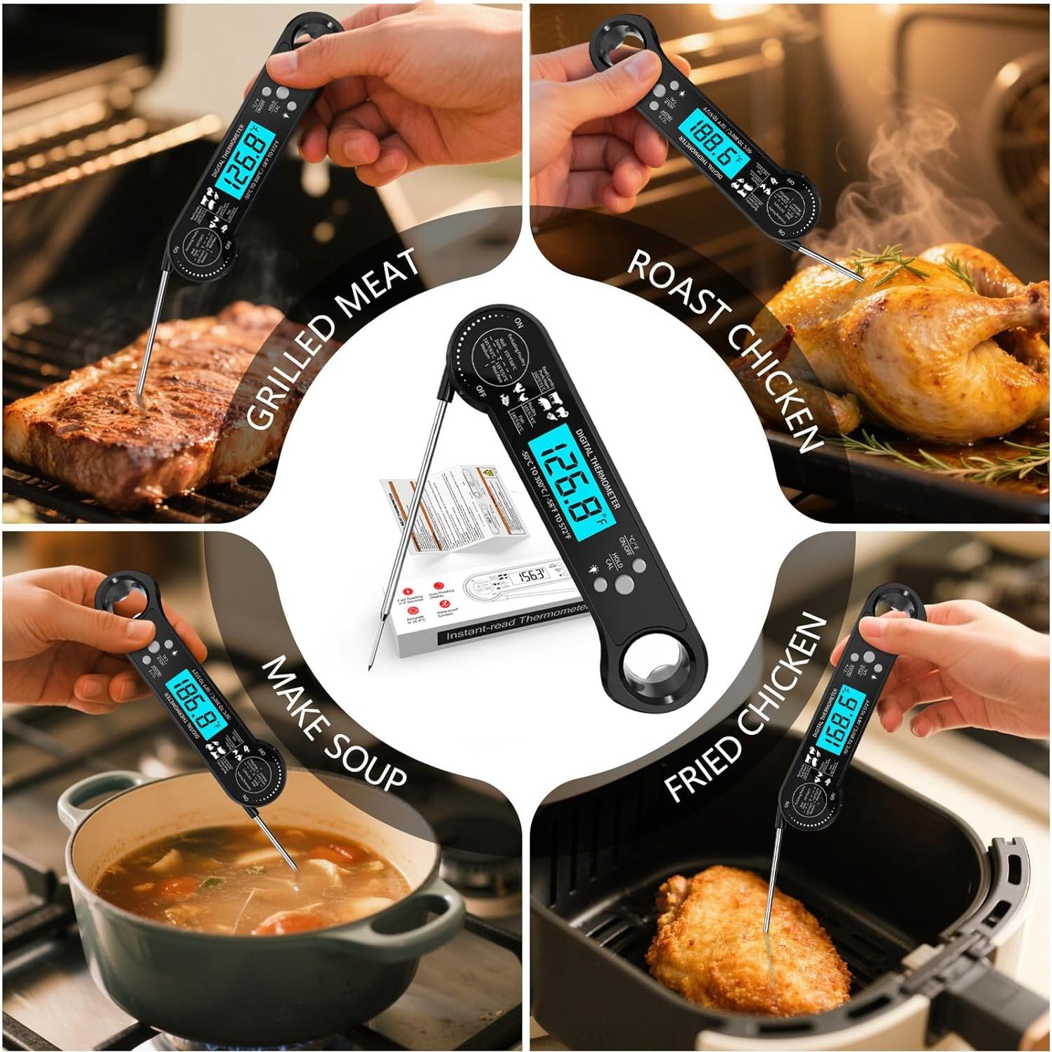 Termómetro Digital de Carne HIODS DT-168 con Retroiluminación