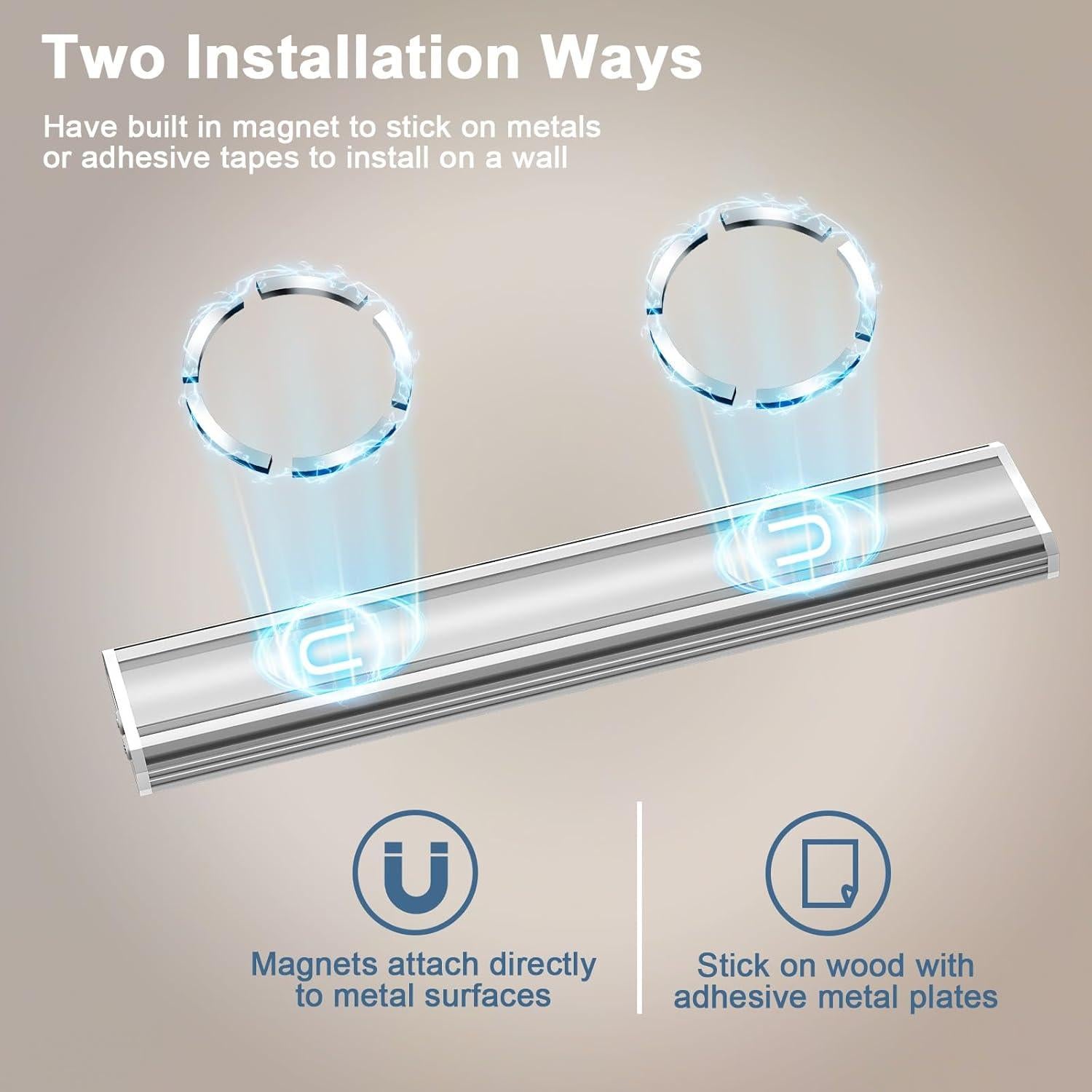 Luces Bajo Gabinete Onforu 24.9 cm Recargables USB-C 2 Pzas