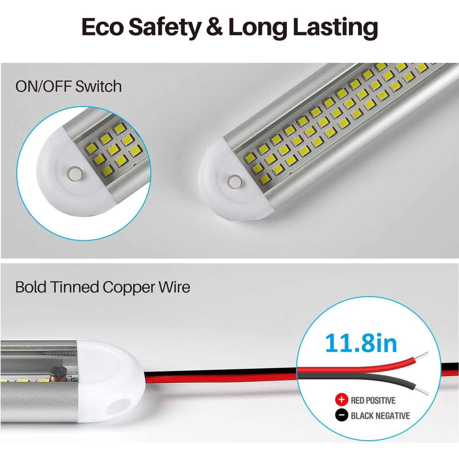 Barra de Luz LED Interior 12V CT CAPETRONIX 1500LM 2Pcs