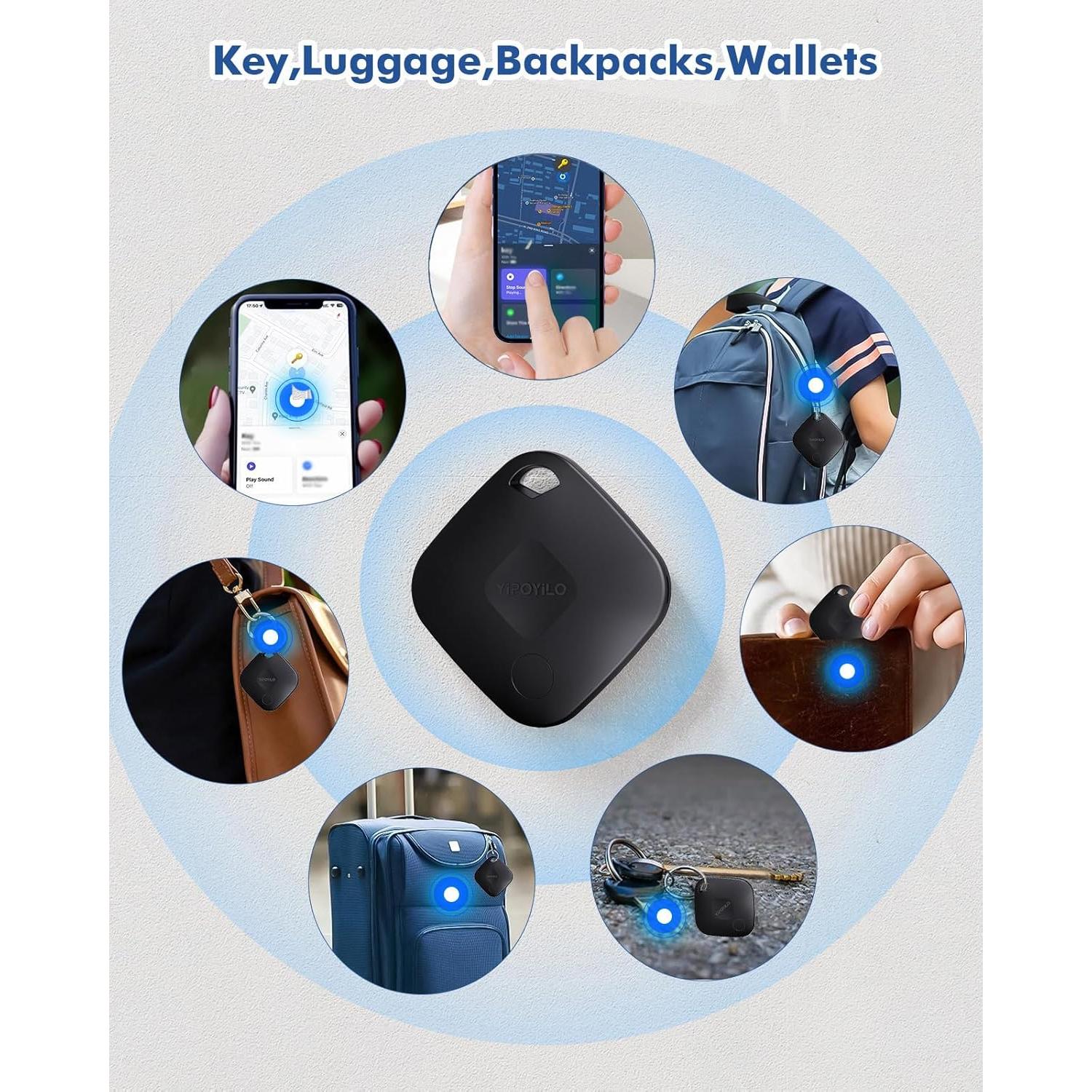 Rastreador de Llaves Yipoyilo - Paquete de 4 Negro - Android