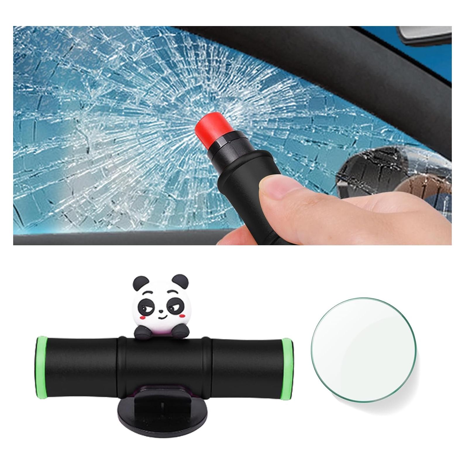 Martillo de Seguridad CHRYMUM 2 en 1 para Automóviles - Rompeventanas y Cuchillo de Corte