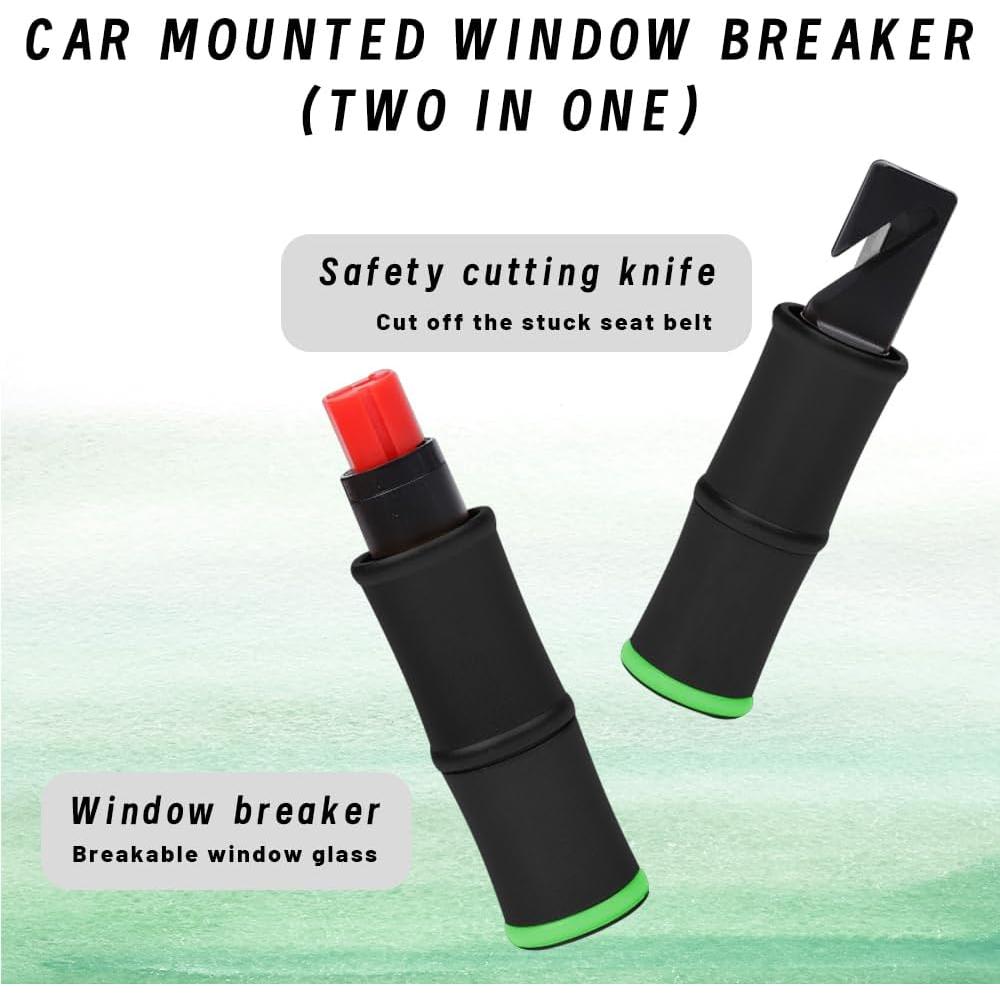 Martillo de Seguridad CHRYMUM 2 en 1 para Automóviles - Rompeventanas y Cuchillo de Corte