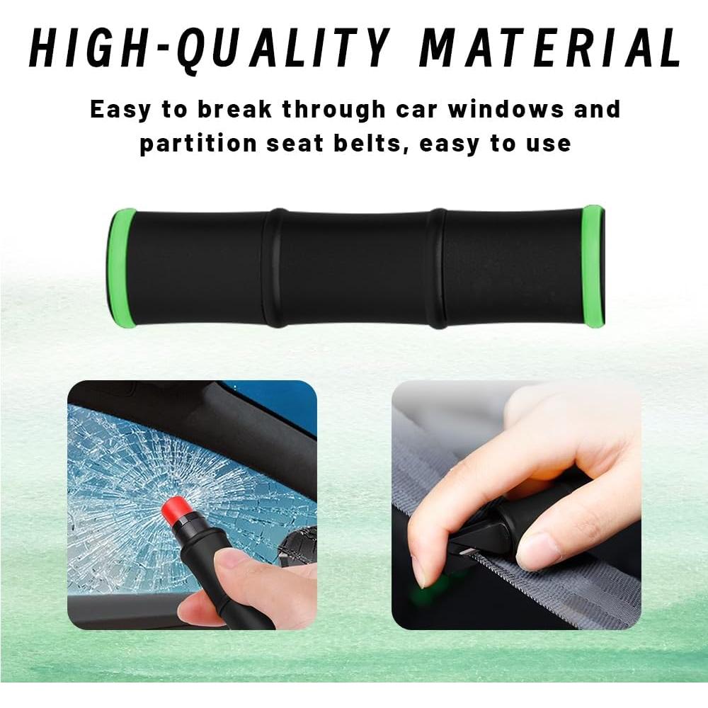 Martillo de Seguridad CHRYMUM 2 en 1 para Automóviles - Rompeventanas y Cuchillo de Corte