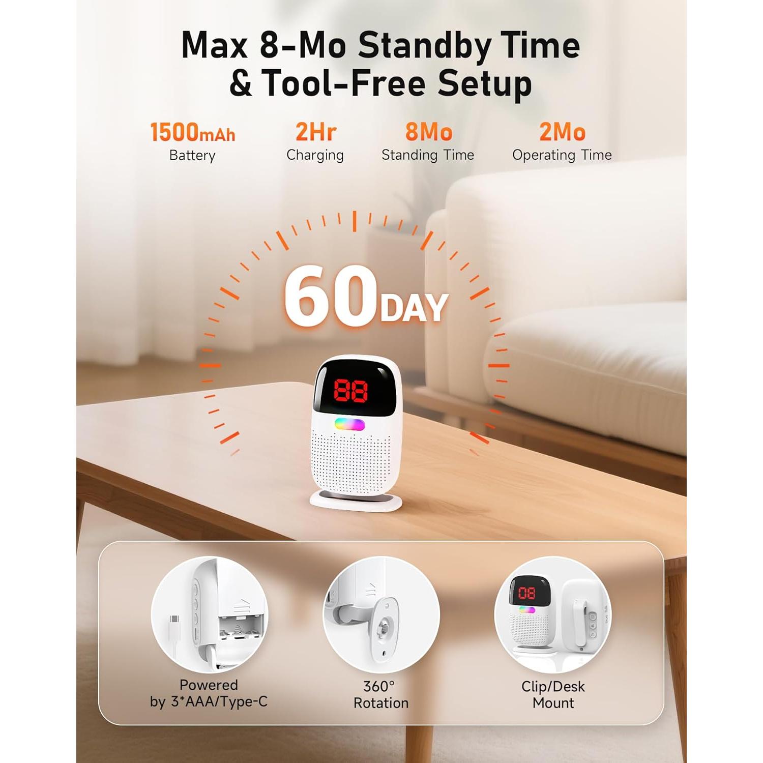 Alarma Inalámbrica PILSAMAS con Sensor de Movimiento y Pager