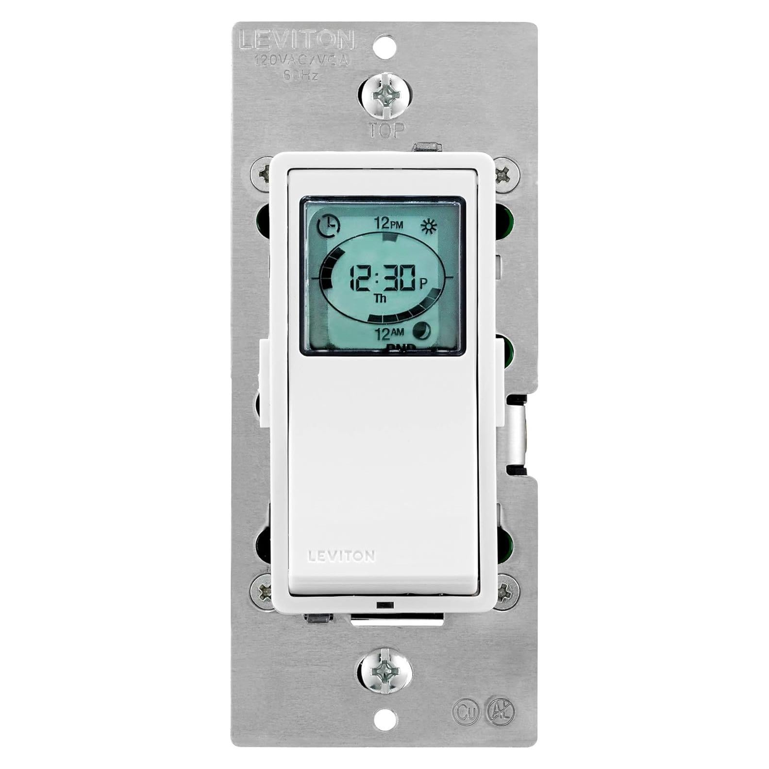 Interruptor Temporizador Programable Leviton VPT24-1PZ Blanco