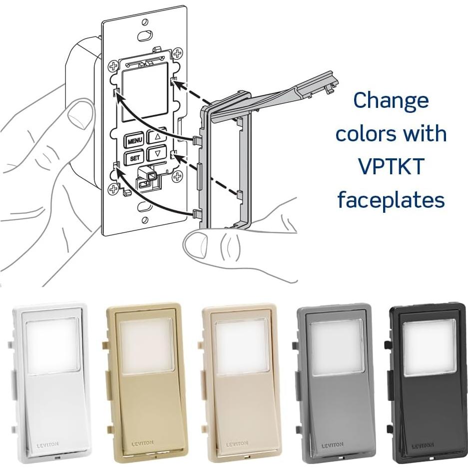 Interruptor Temporizador Programable Leviton VPT24-1PZ Blanco