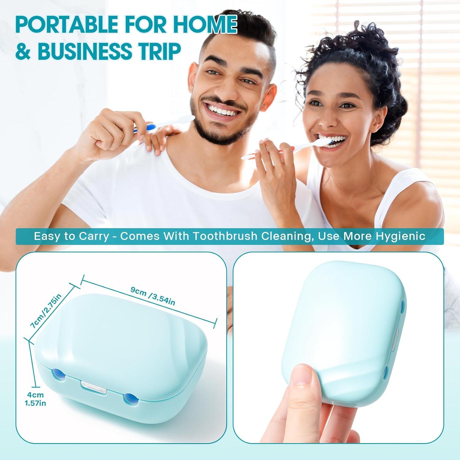 Soporte de cepillo de dientes LXIANGN azul con limpieza automática