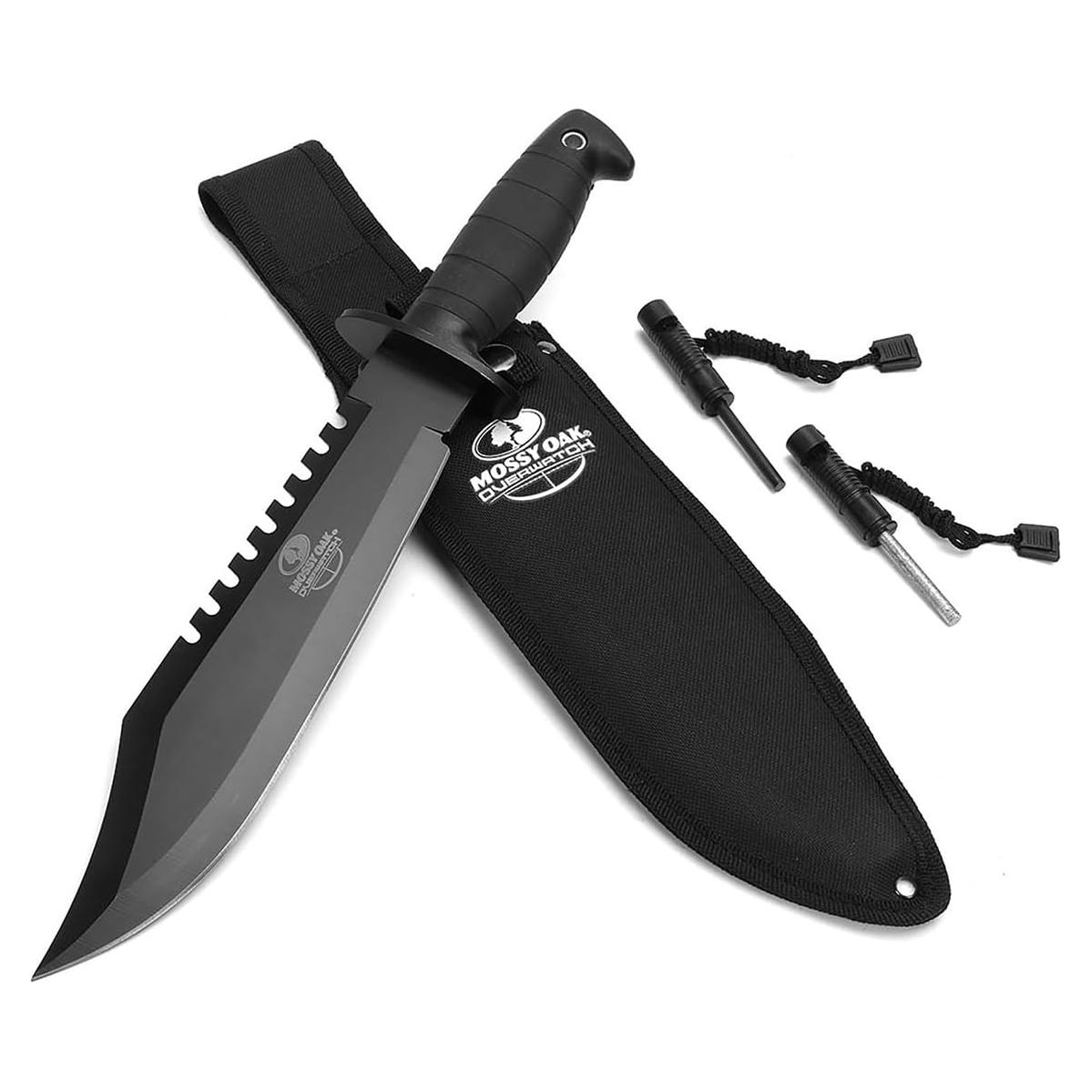 Cuchillo de Caza de Supervivencia Mossy Oak 38 cm con Funda