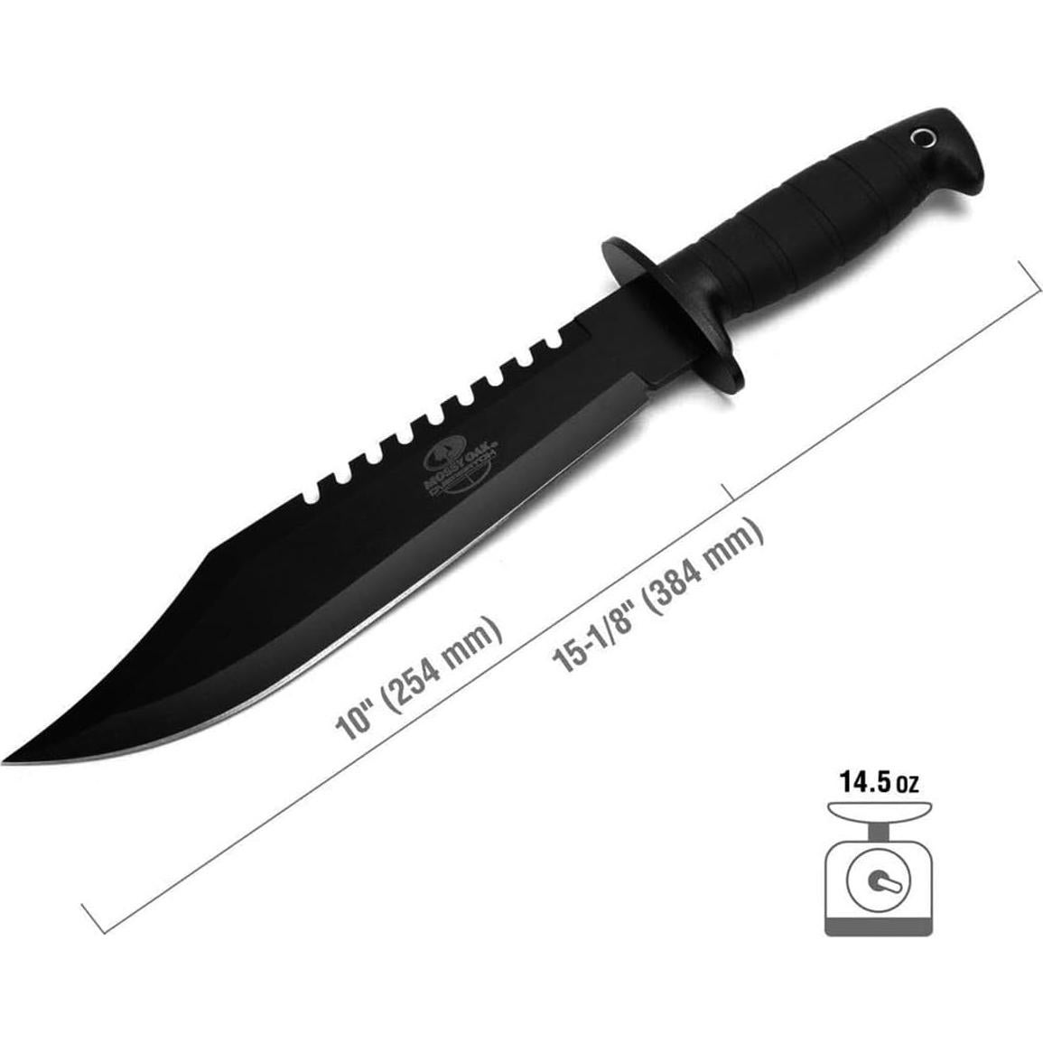 Cuchillo de Caza de Supervivencia Mossy Oak 38 cm con Funda