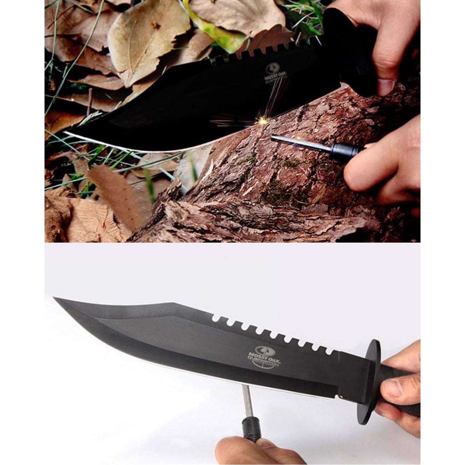 Cuchillo de Caza de Supervivencia Mossy Oak 38 cm con Funda
