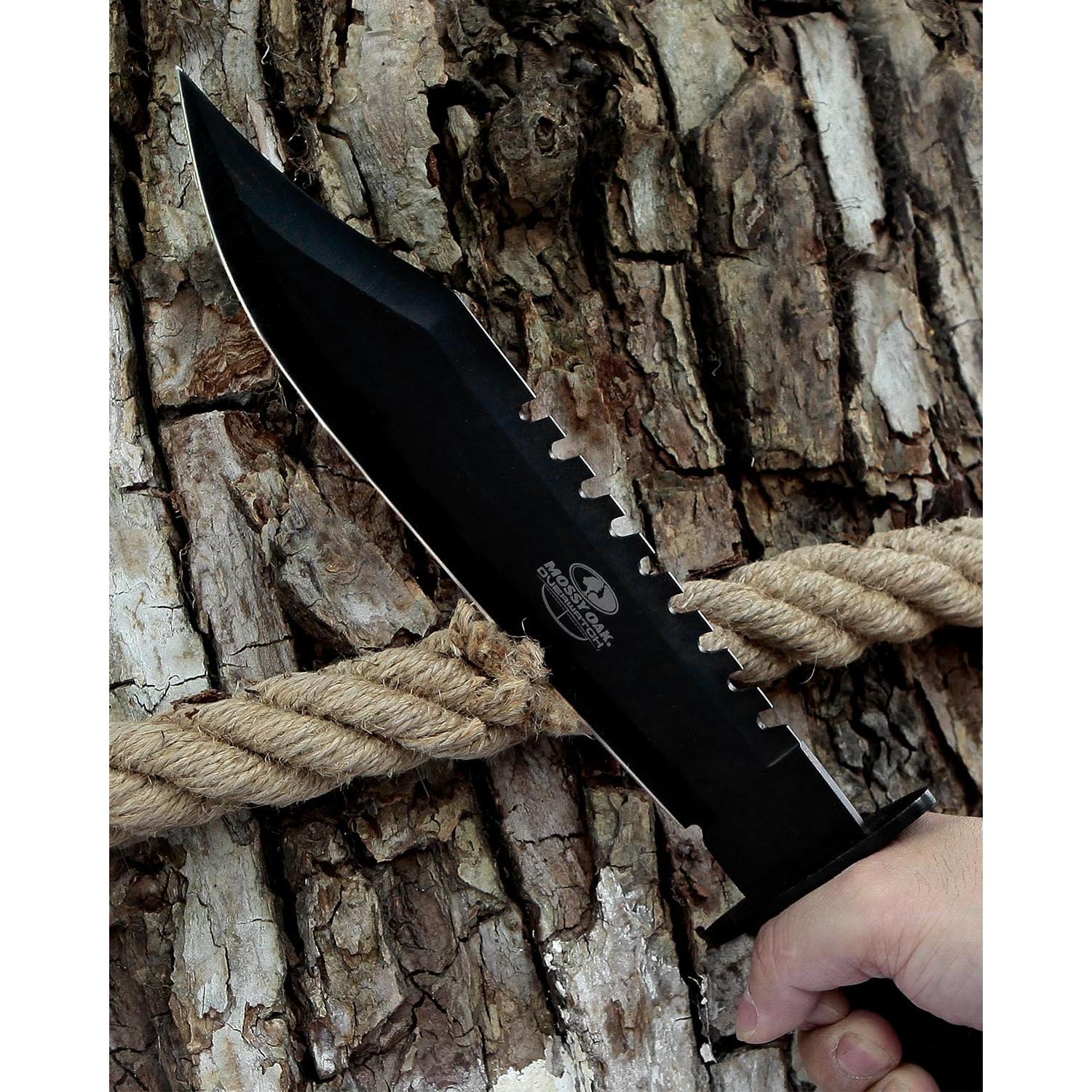 Cuchillo de Caza de Supervivencia Mossy Oak 38 cm con Funda