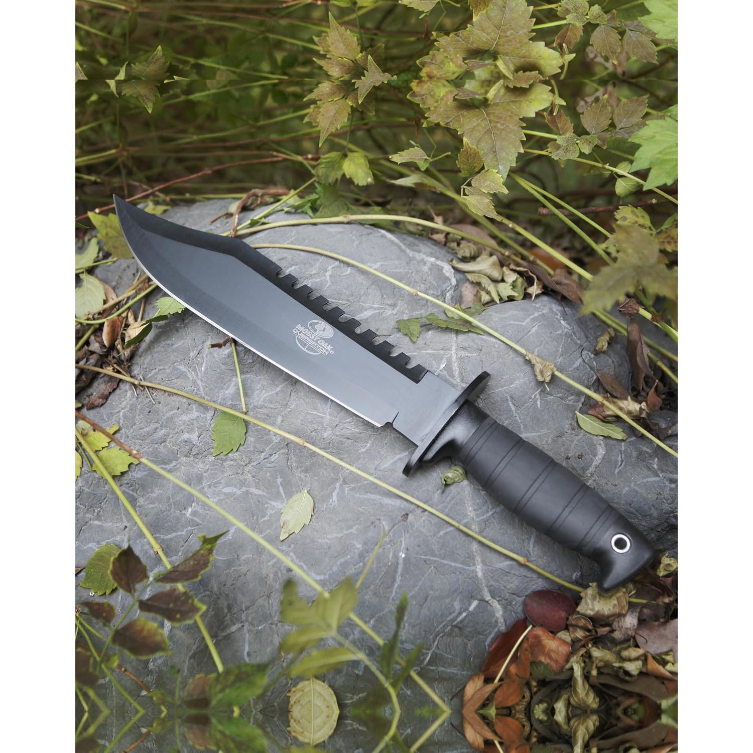 Cuchillo de Caza de Supervivencia Mossy Oak 38 cm con Funda