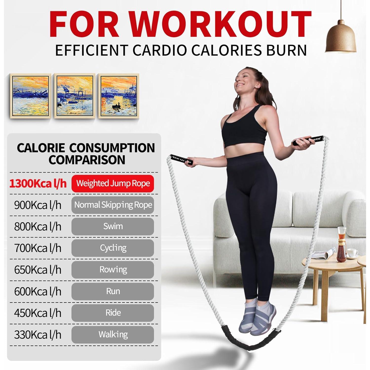 Cuerda de Salto con Peso JOIN MATCH 0.68kg para Fitness