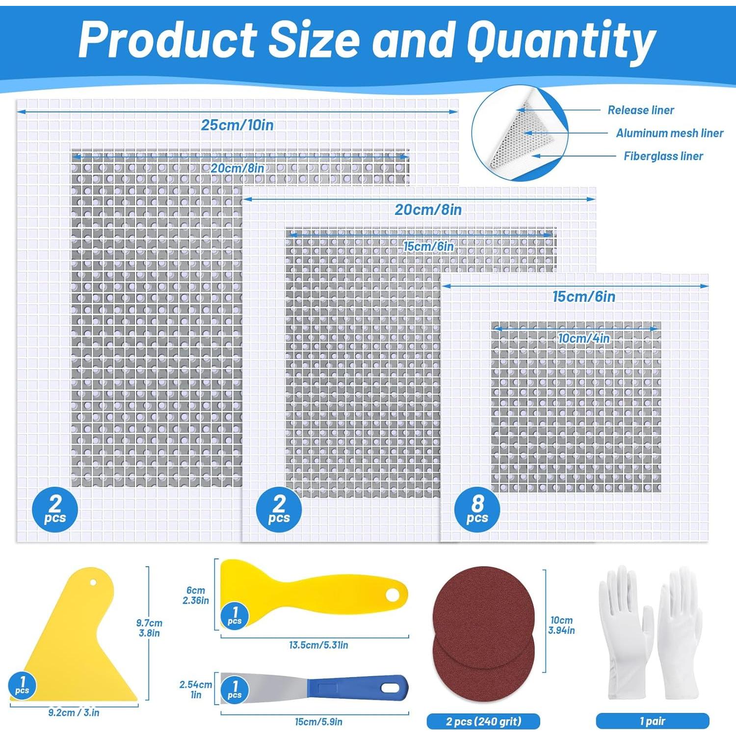 Kit de Parcheo de Pared LifeisLuck 12 PCS 4-20 cm Impermeable