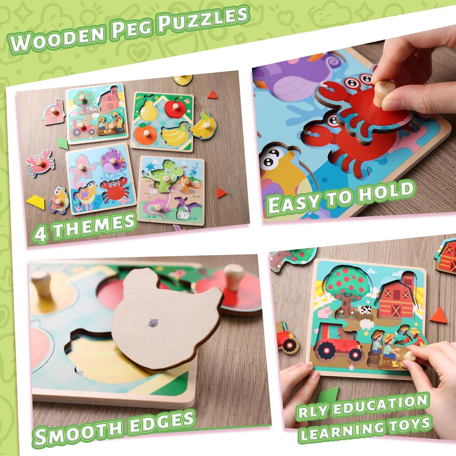 Rompecabezas de Clavos LOVESTOWN 4 PCS Educativos 14.73 cm