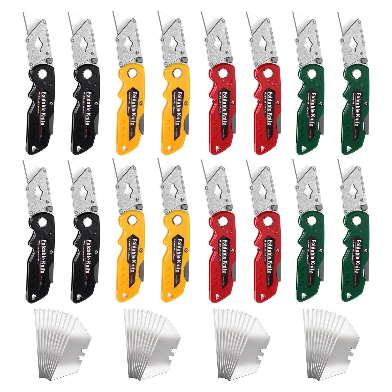Cuchillo Utility Plegable DIVINA VITAE 16Pcs con 40 Cuchillas