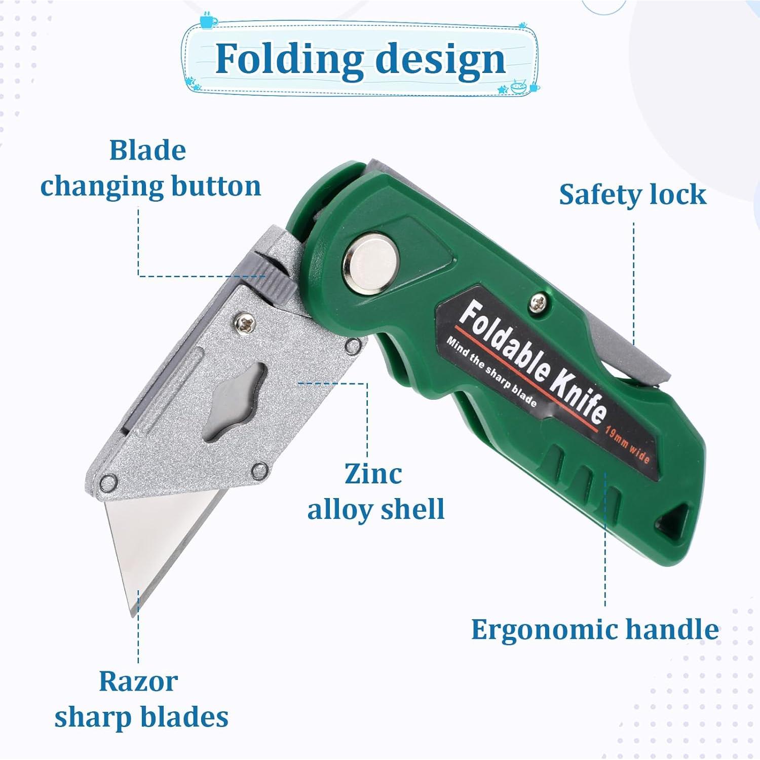 Cuchillo Utility Plegable DIVINA VITAE 16Pcs con 40 Cuchillas