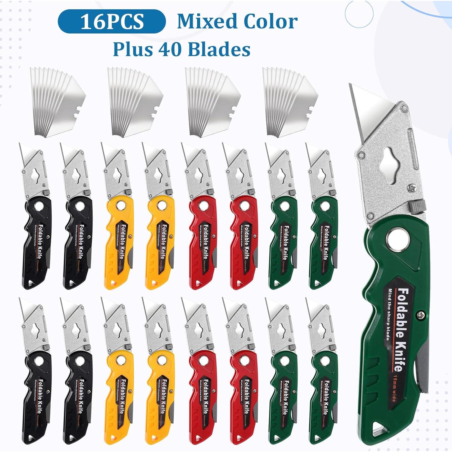 Cuchillo Utility Plegable DIVINA VITAE 16Pcs con 40 Cuchillas