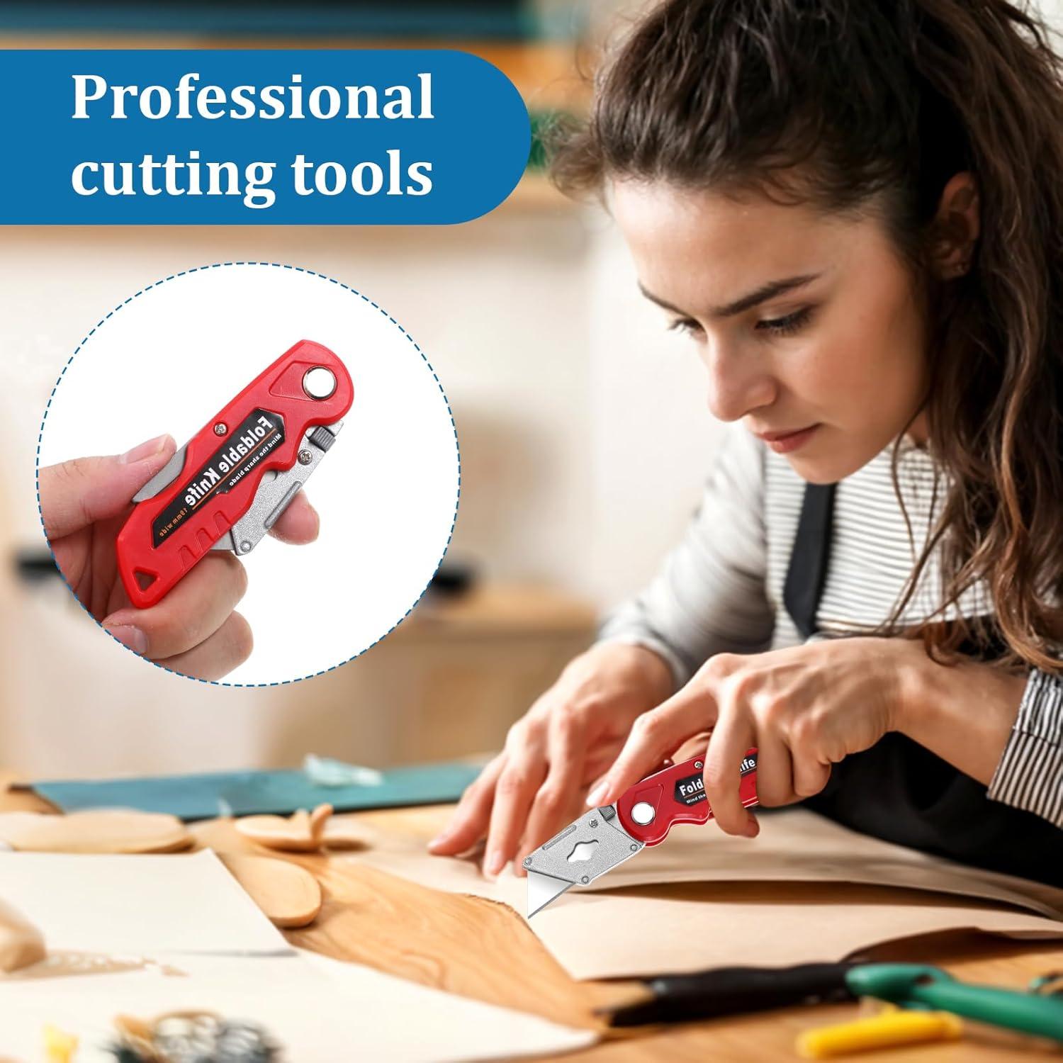 Cuchillo Utility Plegable DIVINA VITAE 16Pcs con 40 Cuchillas