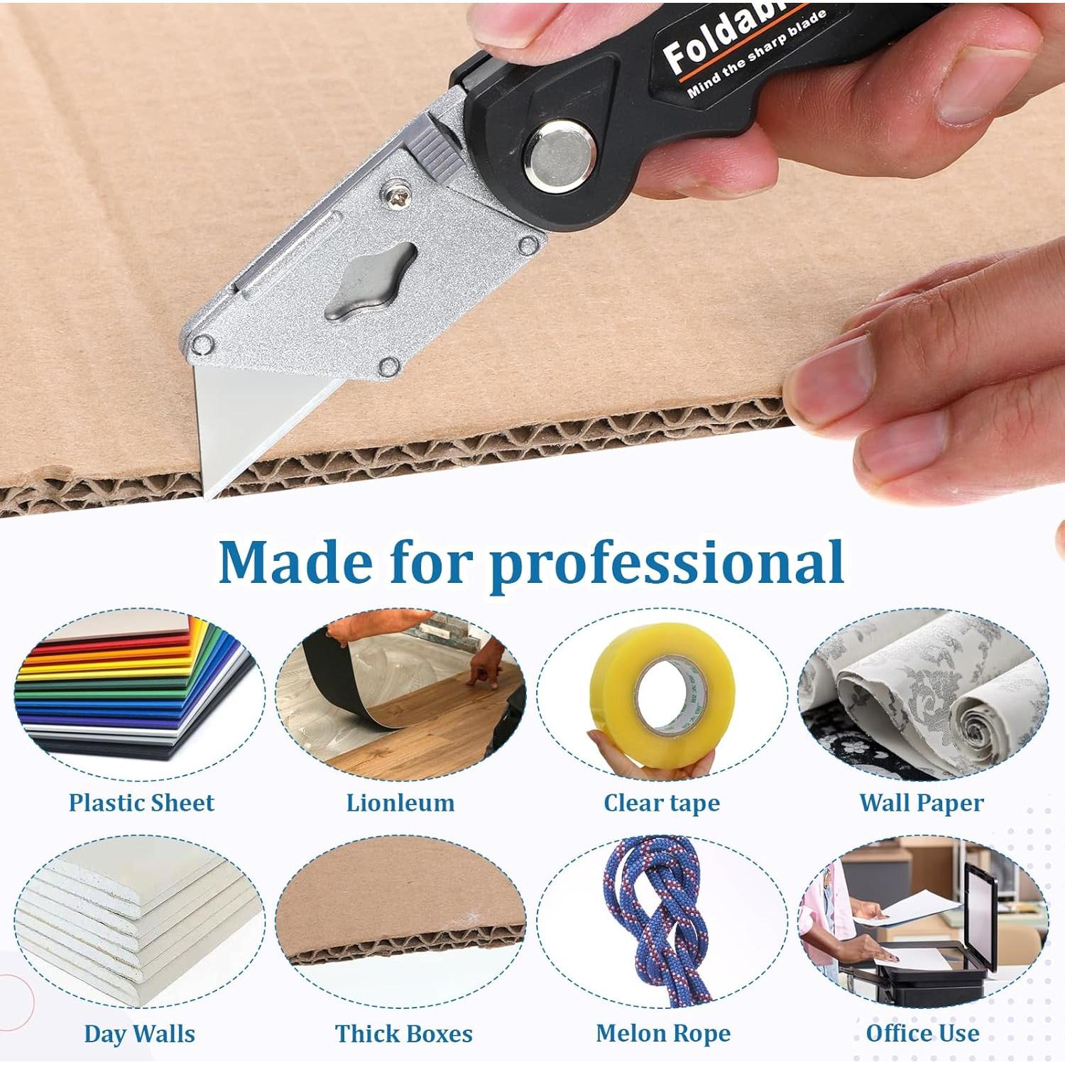 Cuchillo Utility Plegable DIVINA VITAE 16Pcs con 40 Cuchillas