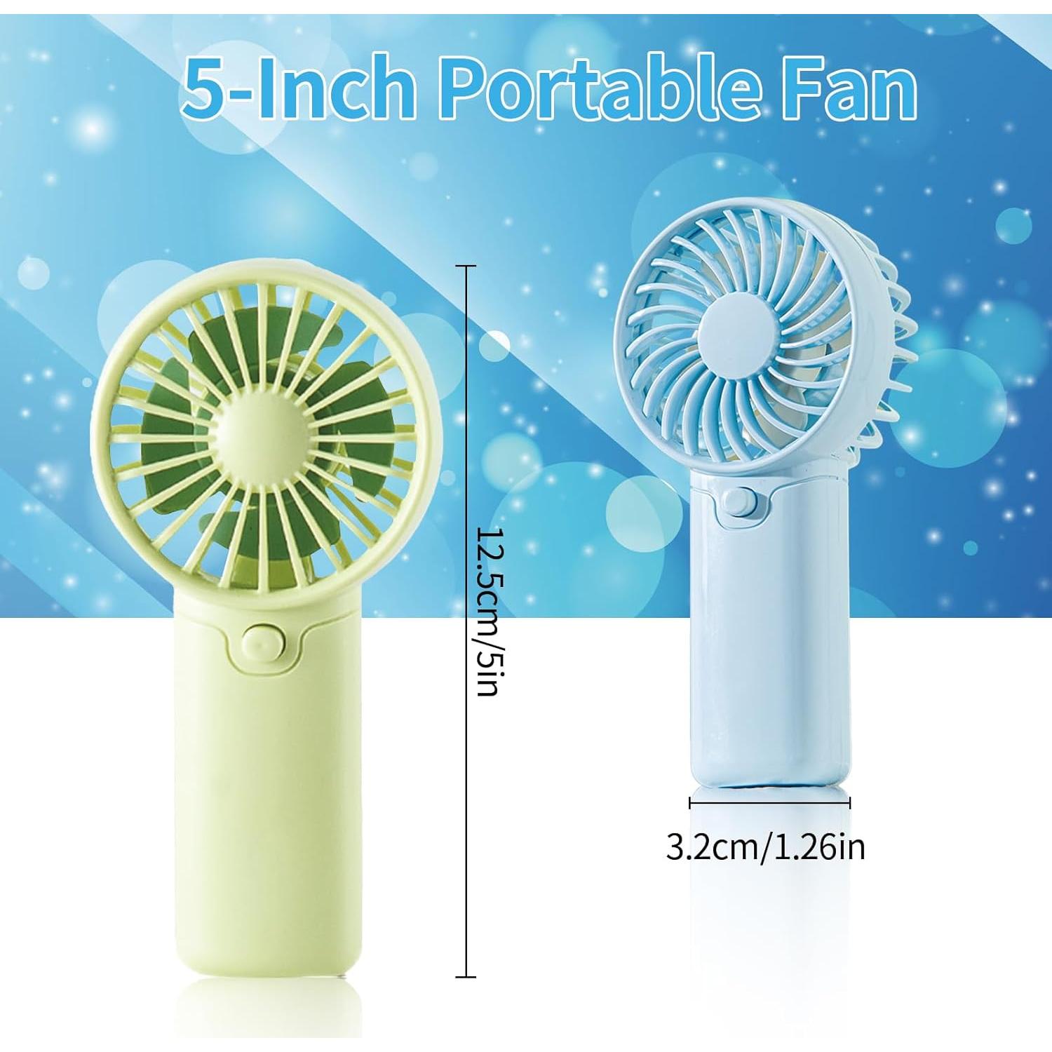 Ventilador Portátil ShunChengFa 5'' Batería AAA Azul Silencioso