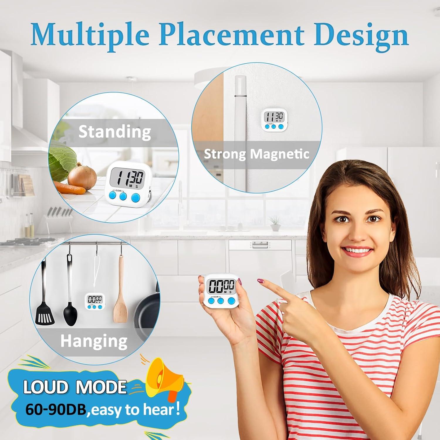 Temporizadores Digitales ZILLEEN 6 Pcs Magnéticos para Aula