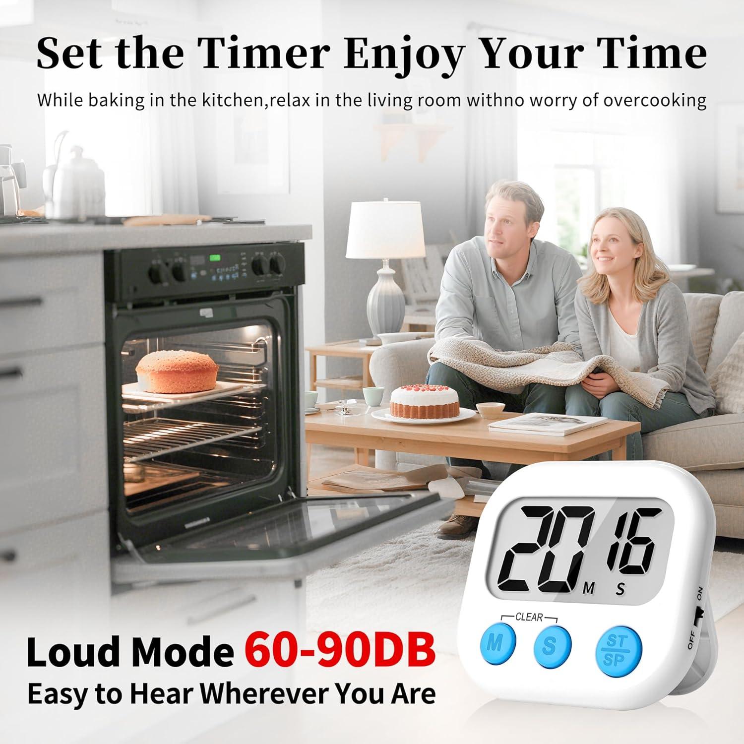 Temporizadores Digitales ZILLEEN 6 Pcs Magnéticos para Aula