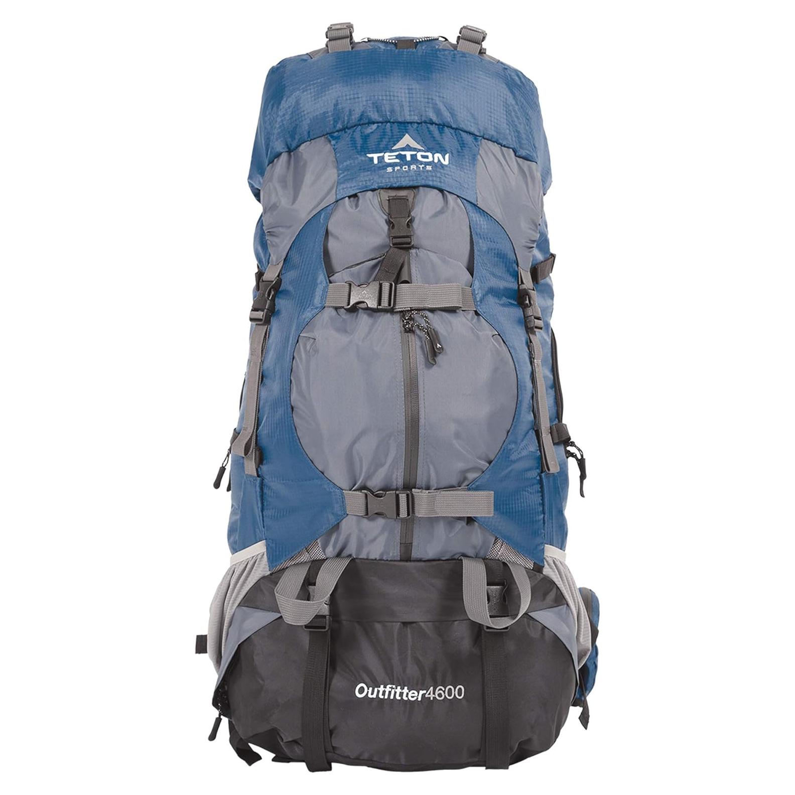 Teton Outfitter 4600 Ultralight Internal Frame High-Performance Backpack for Hiking, Camping, Travel, and Outdoor Activities; 75L, Blue