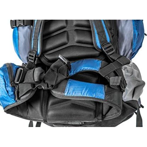 Teton Outfitter 4600 Ultralight Internal Frame High-Performance Backpack for Hiking, Camping, Travel, and Outdoor Activities; 75L, Blue