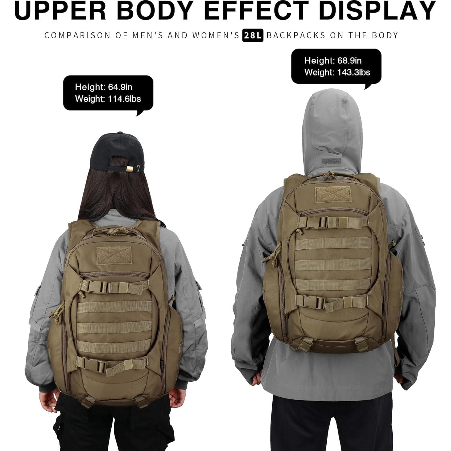 Mochila Táctica Mardingtop 28L para Senderismo y Camping