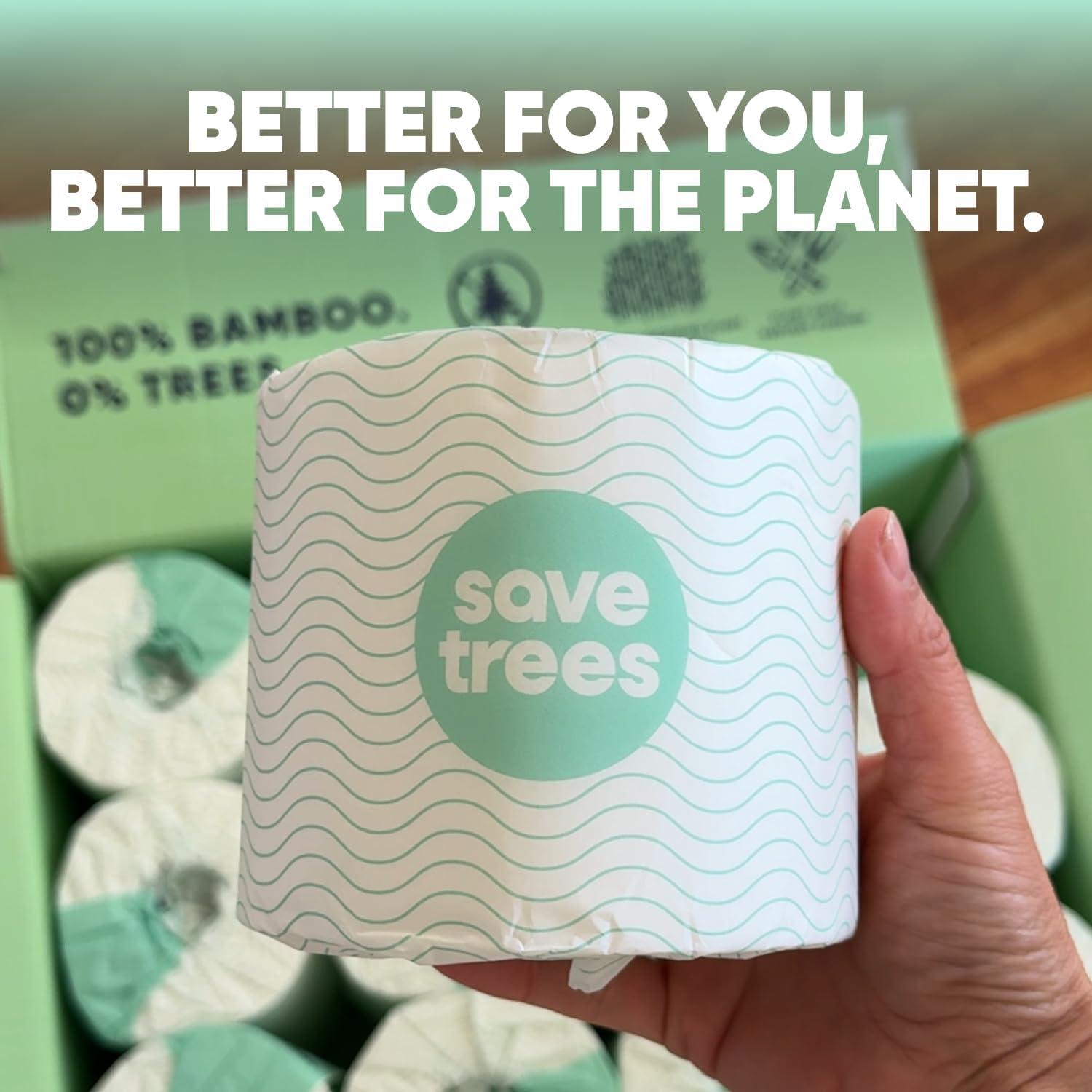 Papel Higiénico Orgánico Save Trees - 12 Rollos 3 Capas 300 Hojas