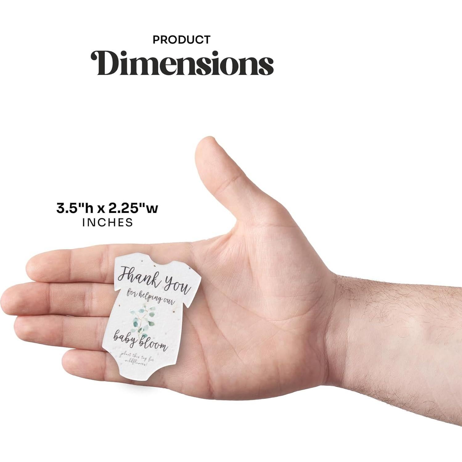 Juego de 6 Papeles Semilla Body Verde con Macetas Naranjas