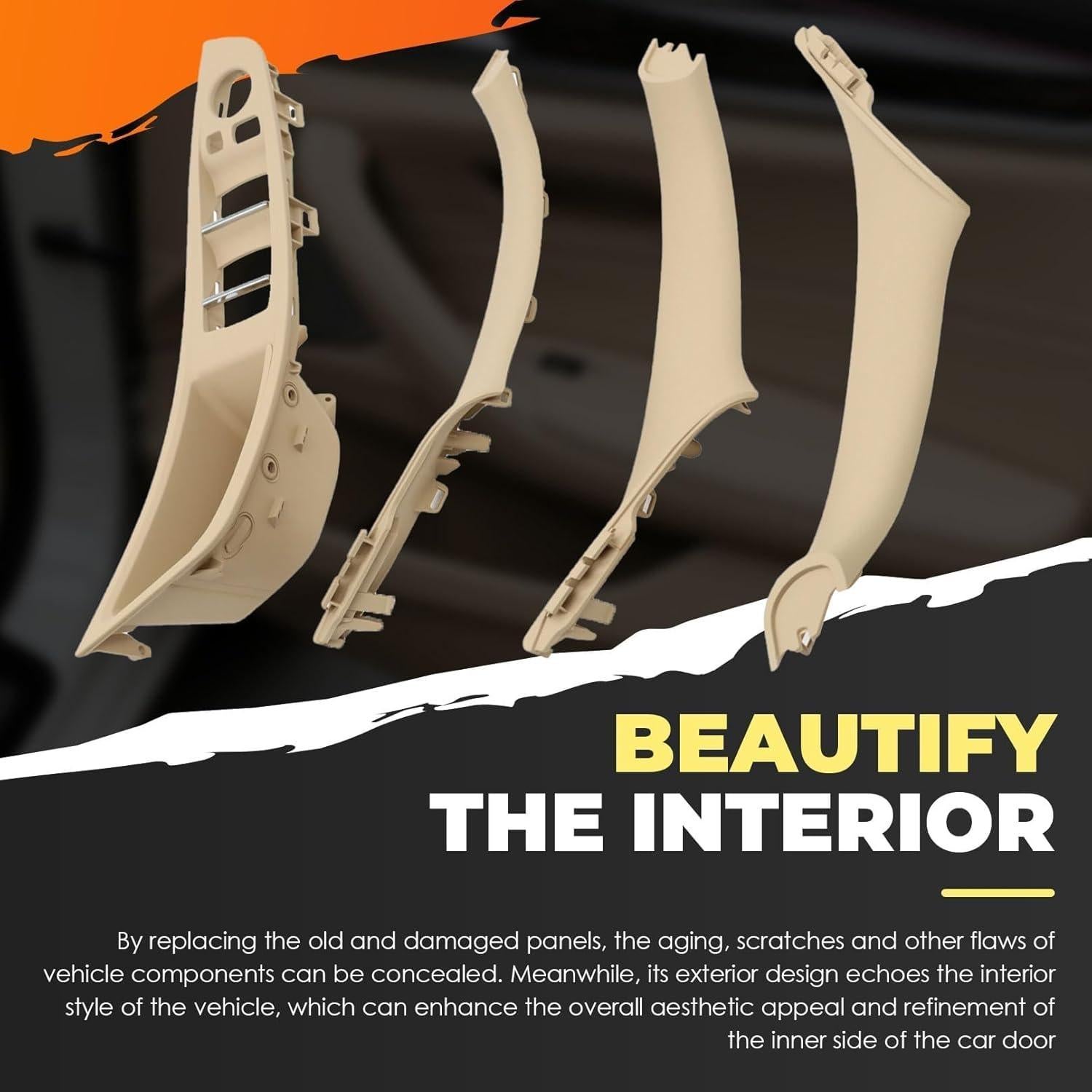 Cubierta de Mango de Tirón Interior Beige Aspaton 5 Series F10 F11