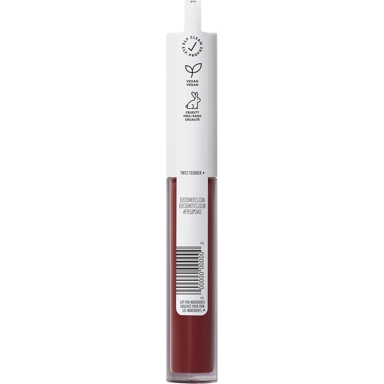 e.l.f. Lip Lacquer, Nourishing, Non-Sticky Ultra-Shine Lip Gloss With Sheer Color, Infused With Vitamins A & E, Vegan & Cruelty-Free, Black Cherry
