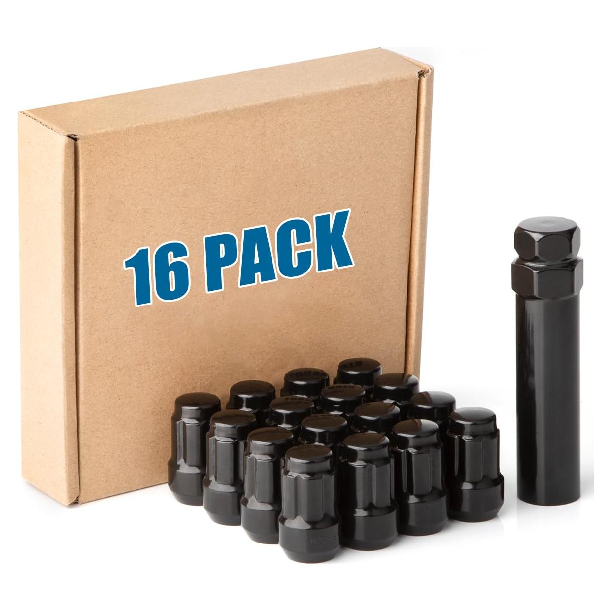 Tuercas de Llantas JiiinMiiin 16PCS M10x1.25 Negras