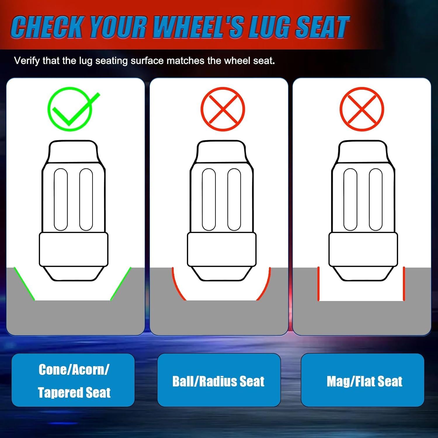 Tuercas de Llantas JiiinMiiin 16PCS M10x1.25 Negras