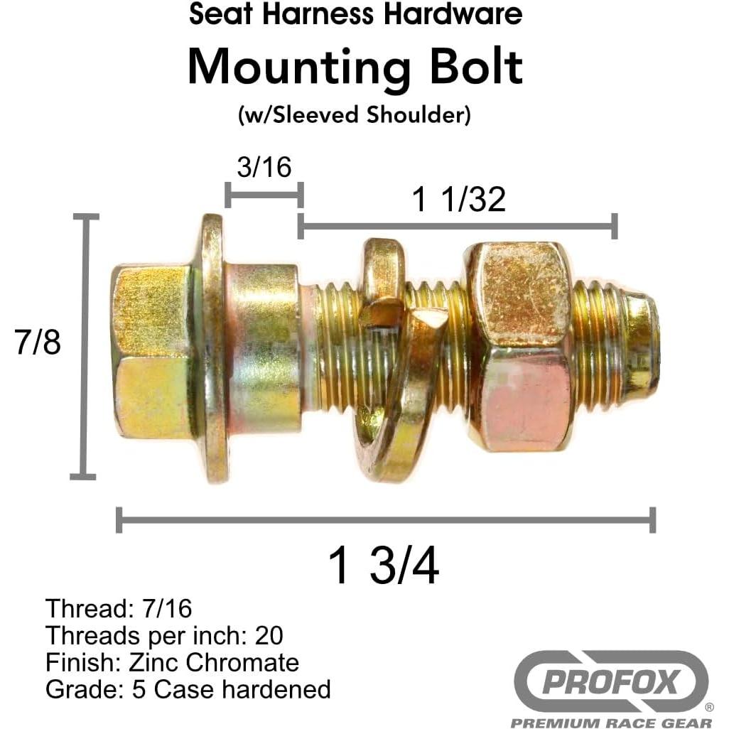 Perno de Montaje PROFOX para Cinturón de Seguridad 4.45 cm