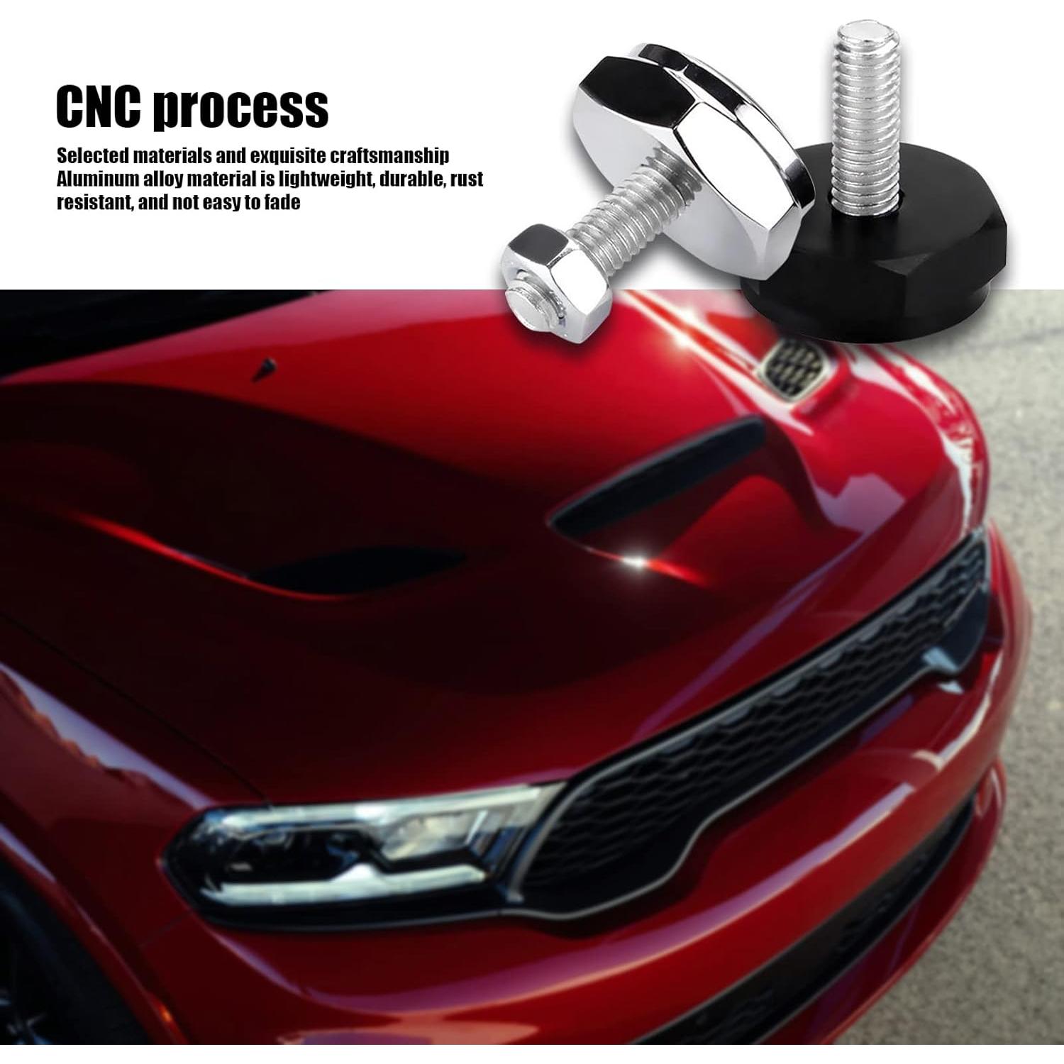 Kit de Sujetadores de Tornillos para Placas de Matrícula Gseigvee 4 PCS Calavera Roja