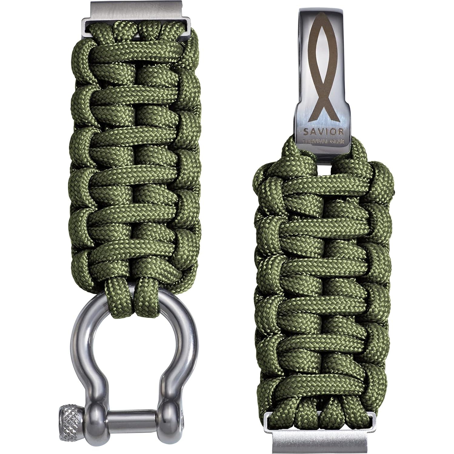 Banda de Reloj Paracord 20mm Savior Survival Gear - Verde