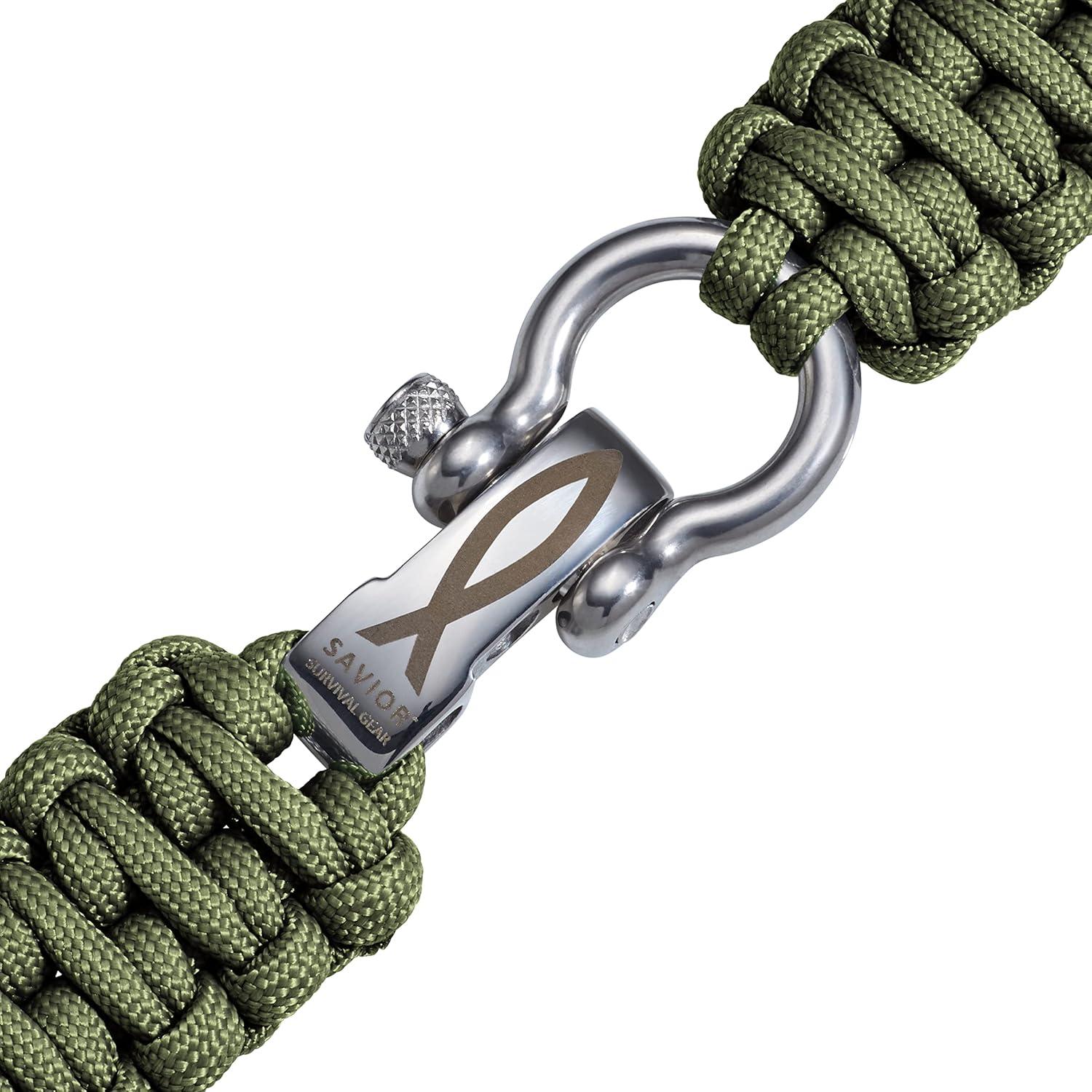 Banda de Reloj Paracord 20mm Savior Survival Gear - Verde
