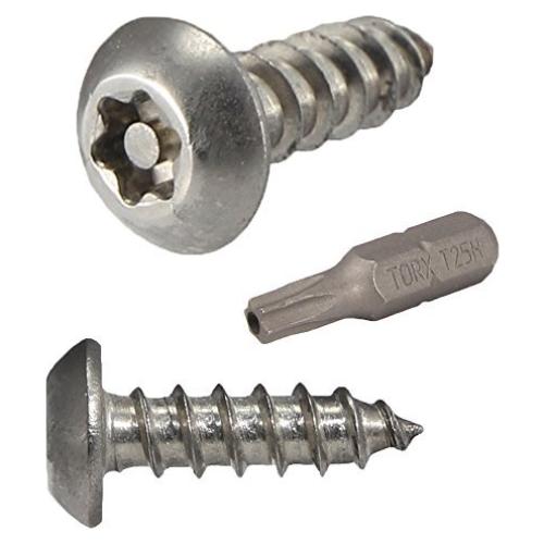Tornillos de Seguridad Torx Fastenere #12 x 1.9 cm Acero Inoxidable 25-Pack