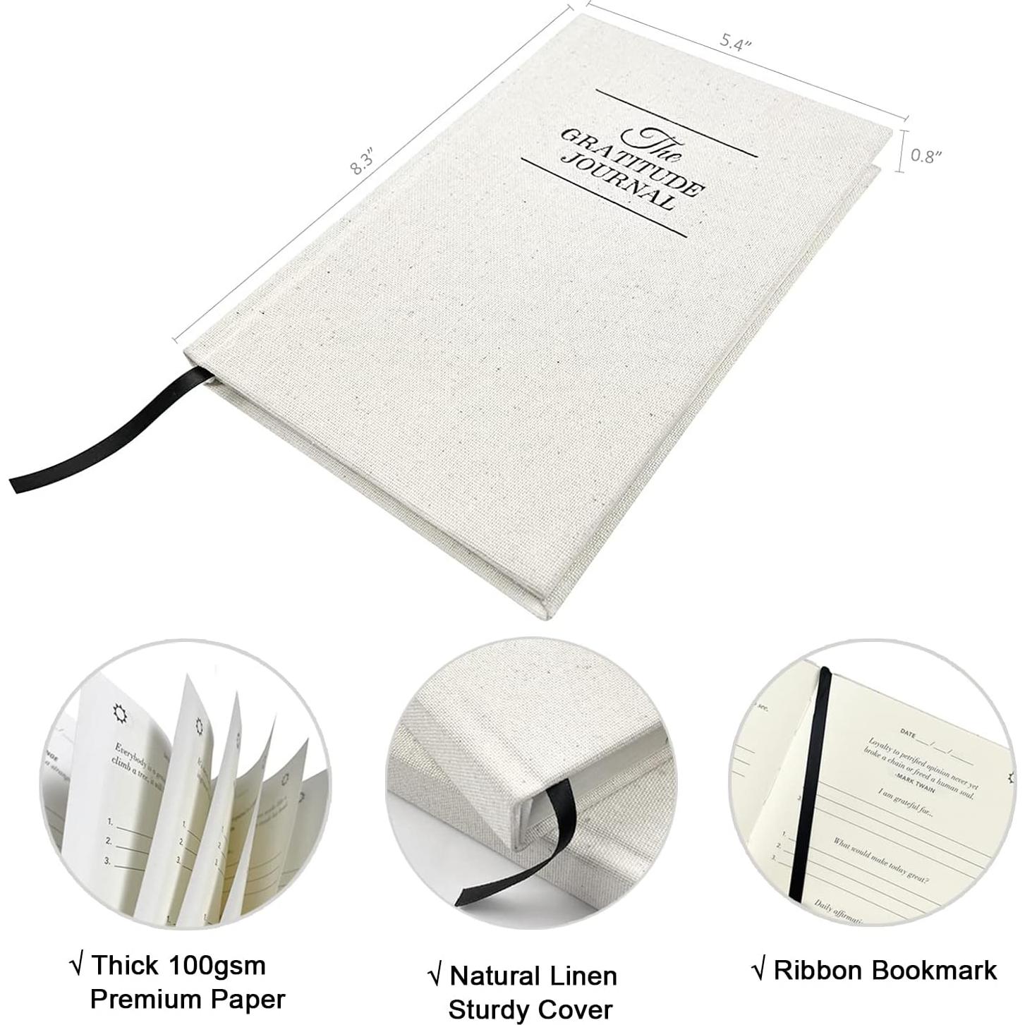 Diario de Gratitud Delfín Sobrio 192 Páginas Beige