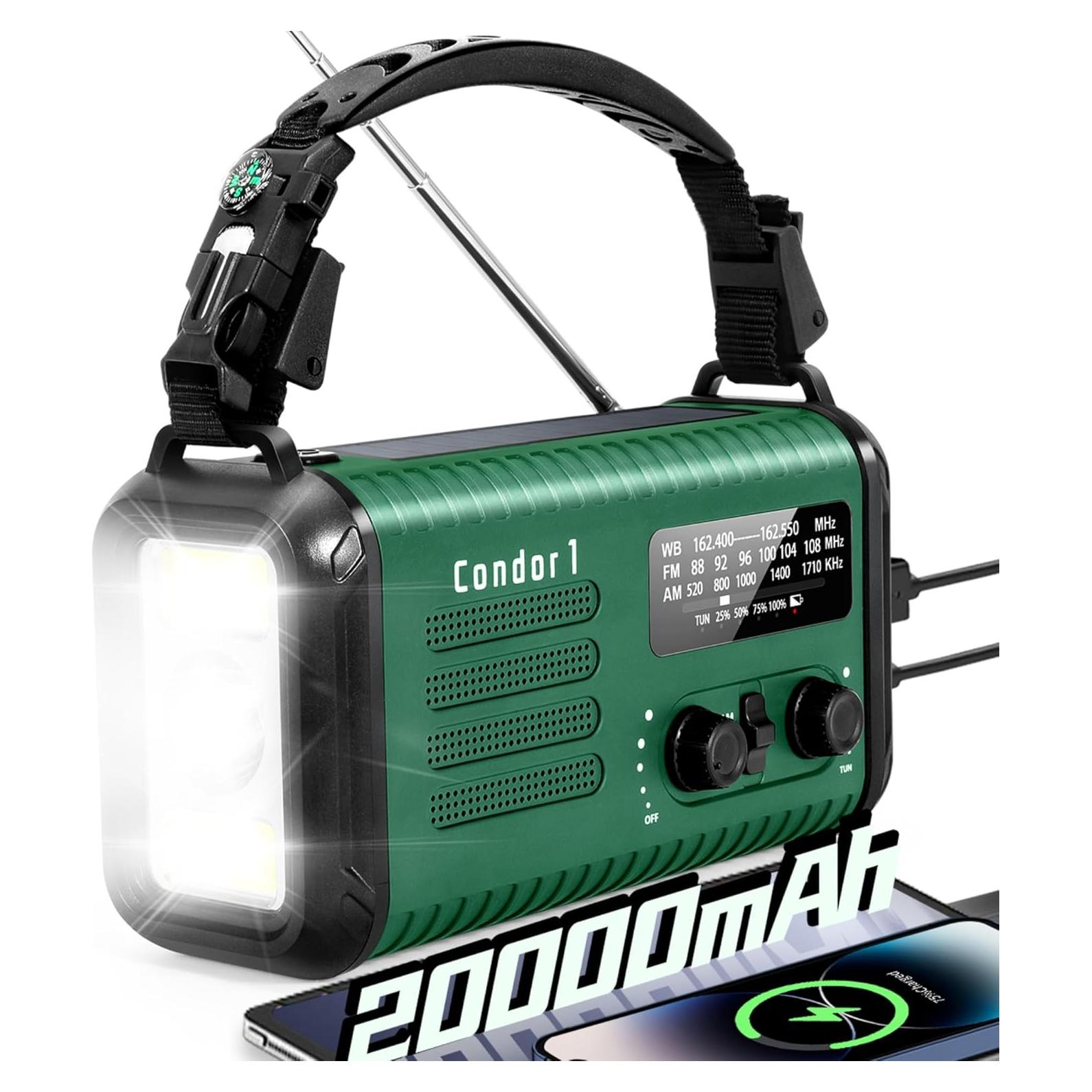 Radio de Emergencia iRonsnow Condor 20000mAh Solar